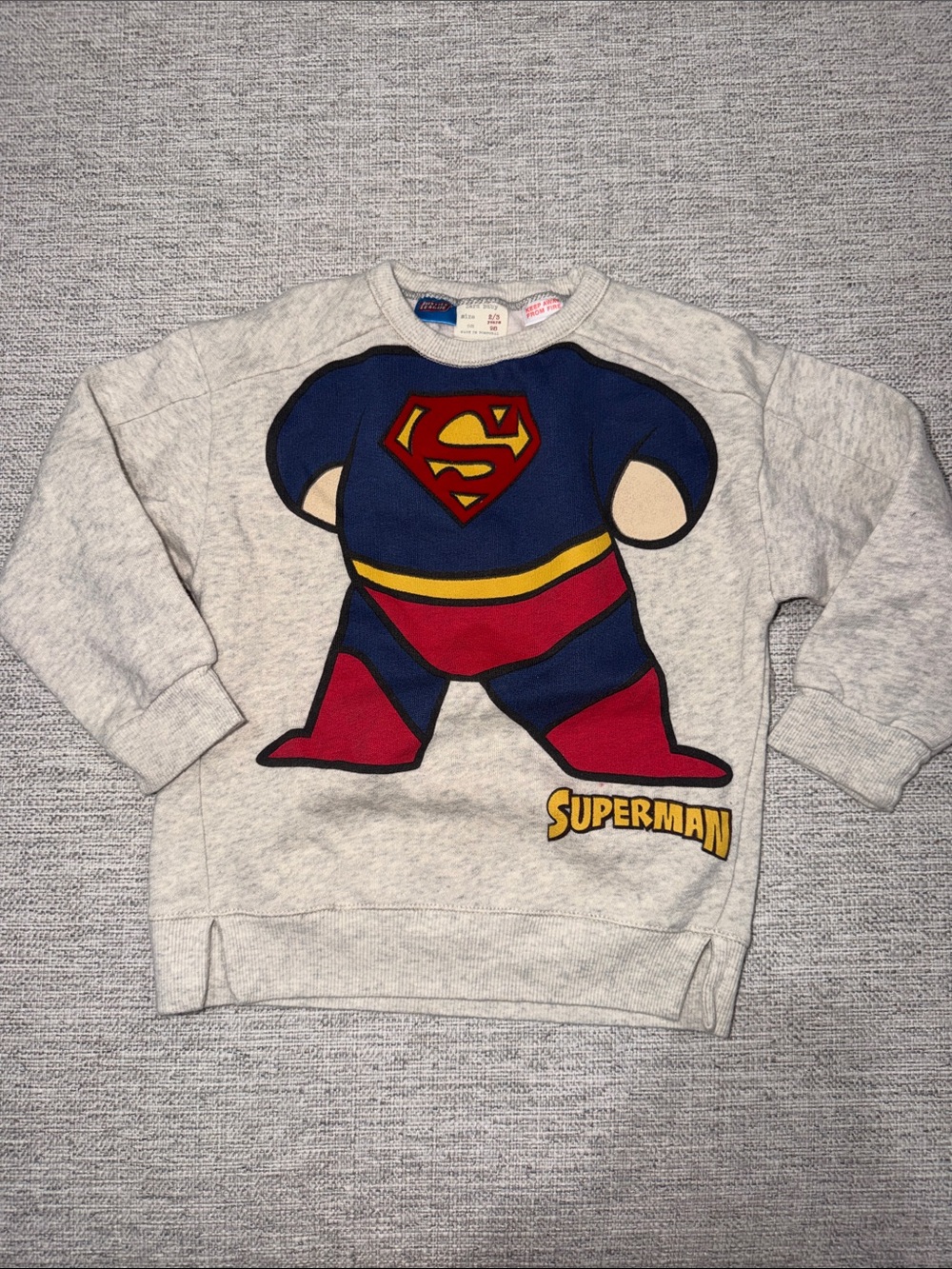 ZARA SUPERMAN SWEATSHIRT 2/3 3T